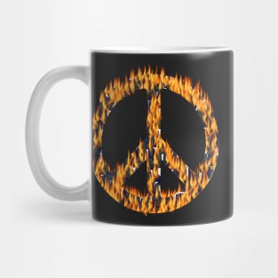 World Peace Sign Vibrant Art Graffiti Activist Mug